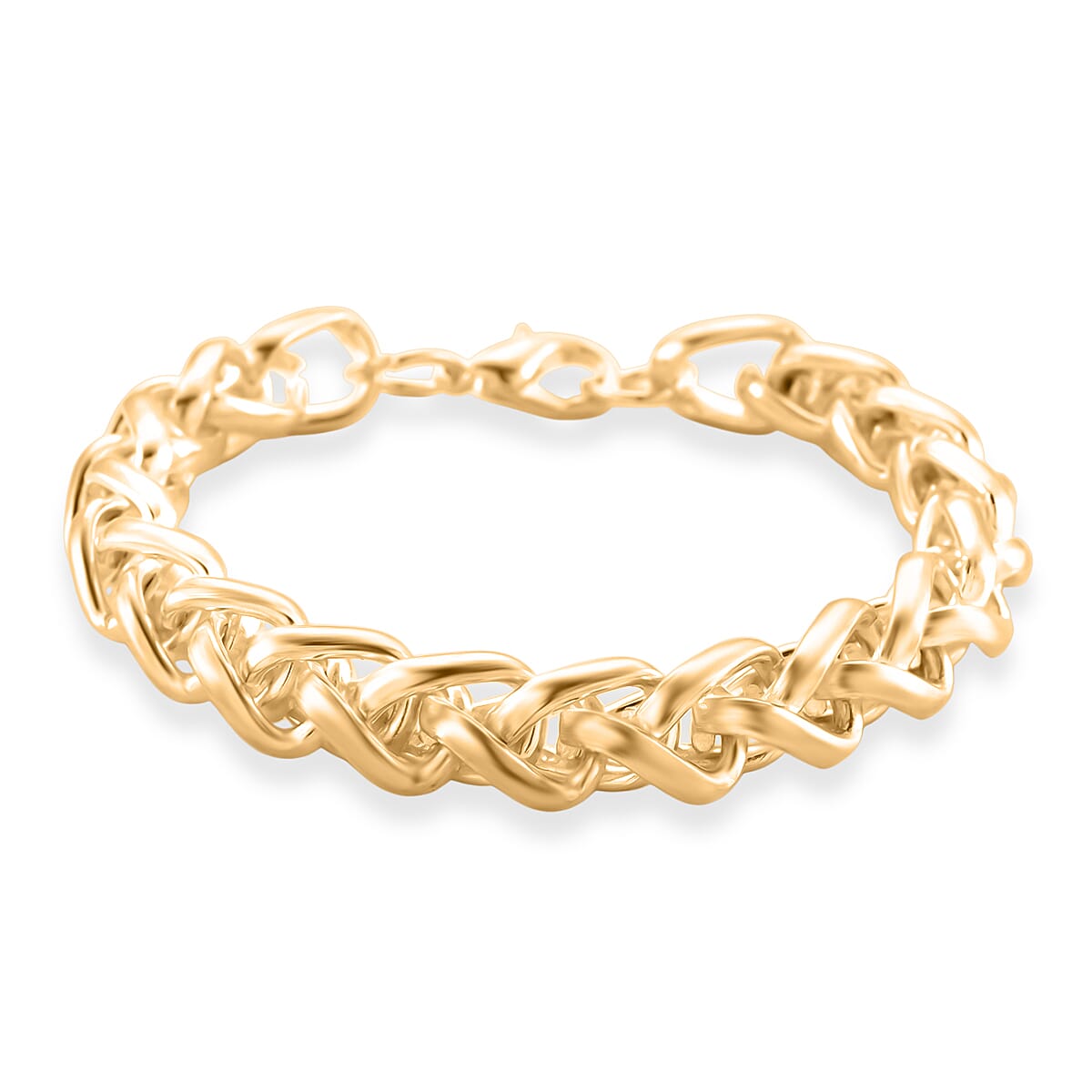 Designer Inspired - Handmade Spiga Bracelet (Size - 8) with Lobster Clasp in Yellow Gold Plated 8271656 7