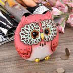 Cute Decorative Owl Figurine Money Bank - Pink