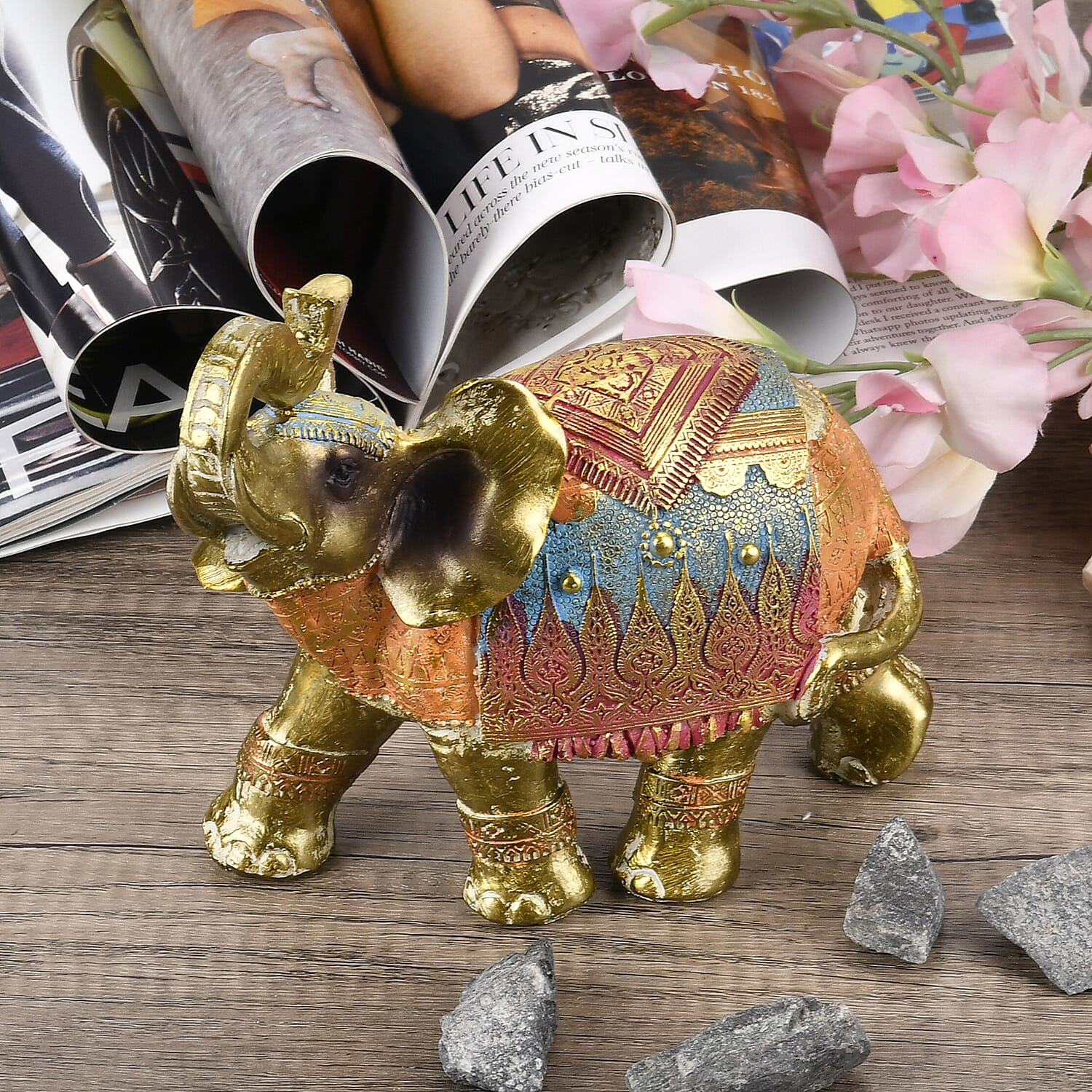 Handcrafted Decorative Elephant Figurine (Size 21x17x9 cm) 7678654 2