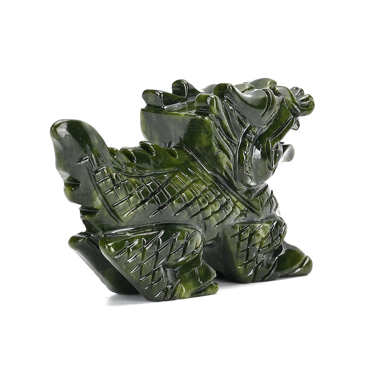 Limited Edition Handcrafted Serpentine Dragon Figurine Symbolizes Power, Strength, and Protection - Green V32515196 6