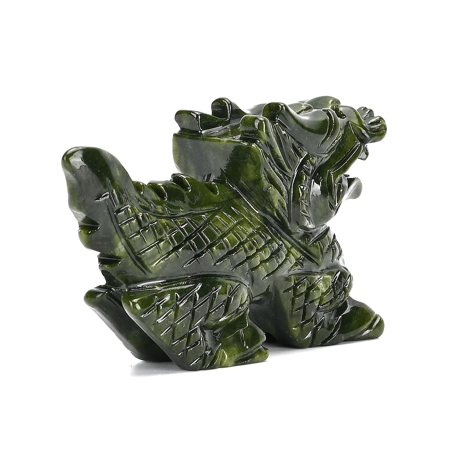 Limited Edition Handcrafted Serpentine Dragon Figurine Symbolizes Power, Strength, and Protection - Green V32515196 6