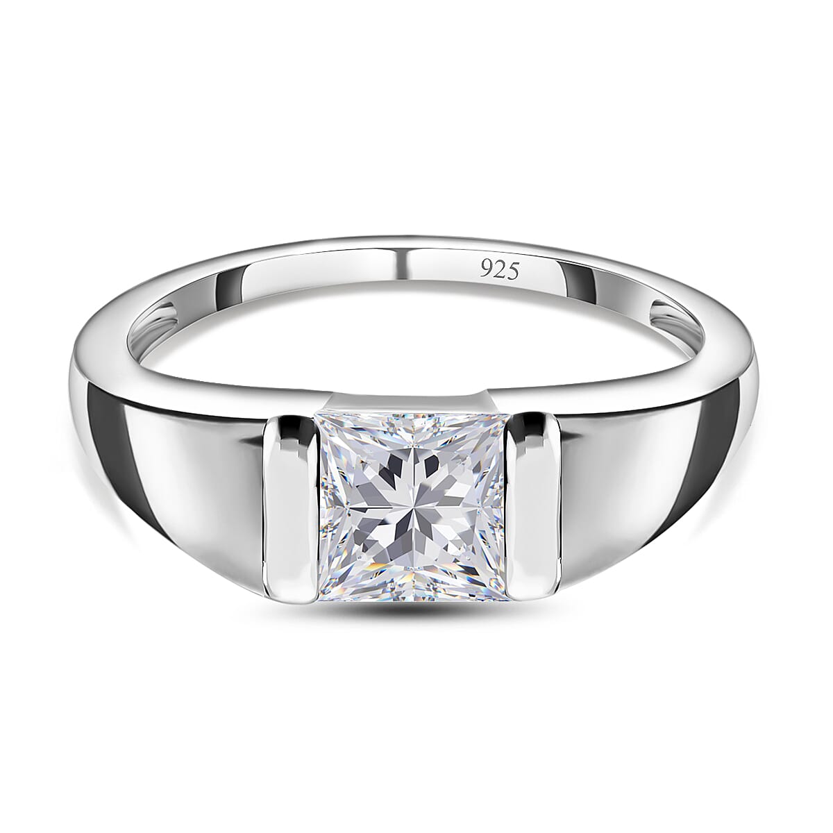 Finest CZ Solitaire Ring in Sterling Silver 2.26 Ct 7636369 0