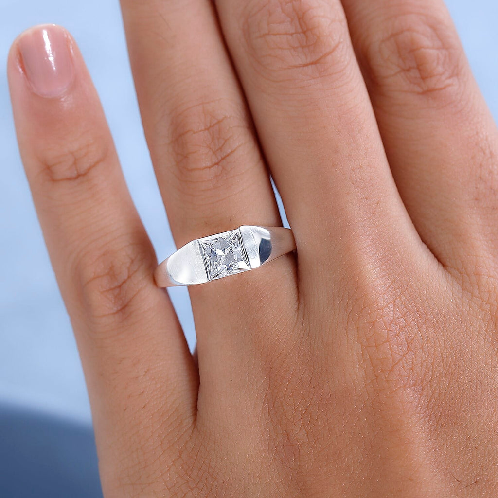 Finest CZ Band Ring in Sterling Silver 2.26 Ct