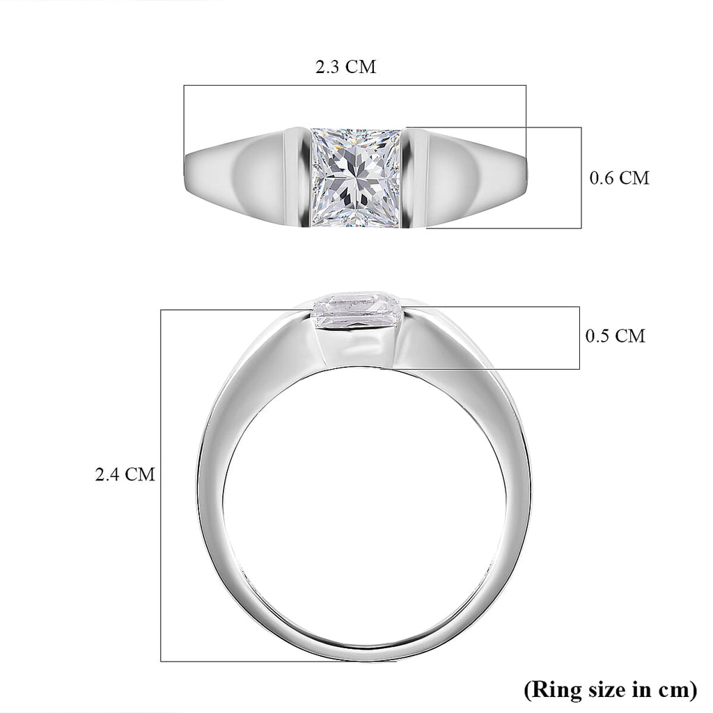 Finest CZ Band Ring in Sterling Silver 2.26 Ct