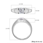 Finest CZ Band Ring in Sterling Silver 2.26 Ct