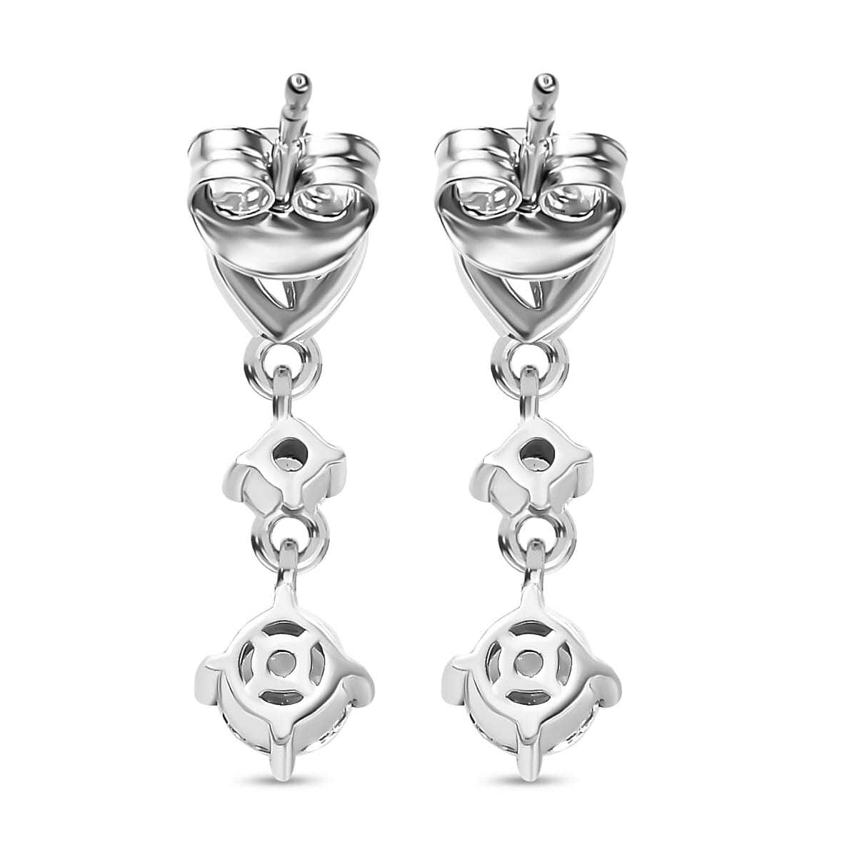 J Francis - SWAROVSKI ZIRCONIA Dangle Earrings in Rhodium Plated Sterling Silver 1.86 ct. 7887933 6
