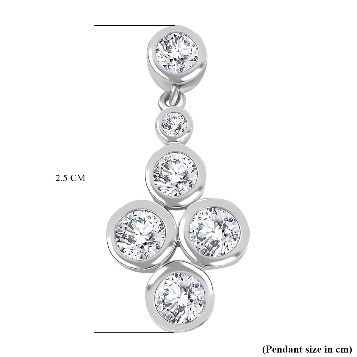 J Francis - SWAROVSKI ZIRCONIA Bubble Earrings in Rhodium Plated Sterling Silver 5.44 ct. 7883480 6