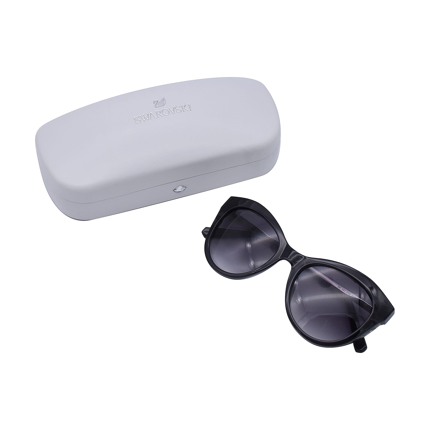 Finest CZ  Dark Grey Cat-Eye Sunglasses with Grey Lenses 6239322 4