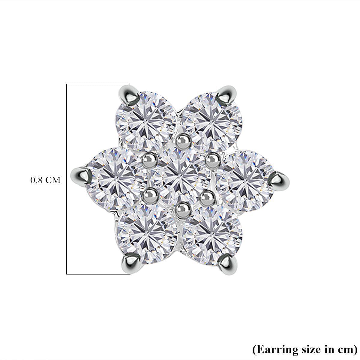 Made With Finest CZ Earrings (With Push Back) in Sterling Silver 7267479 5