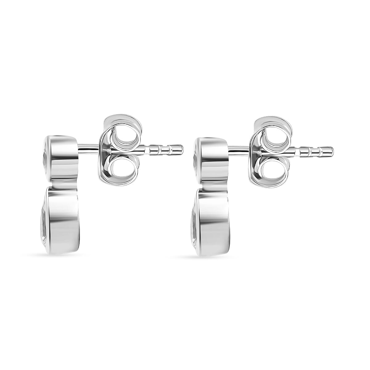 J Francis - SWAROVSKI ZIRCONIA in Teardrop Dangle Earrings in Rhodium Plated Sterling Silver 0.90 ct. 7877026 4