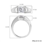 Finest CZ Signet Ring in Sterling Silver 2.24 Ct.