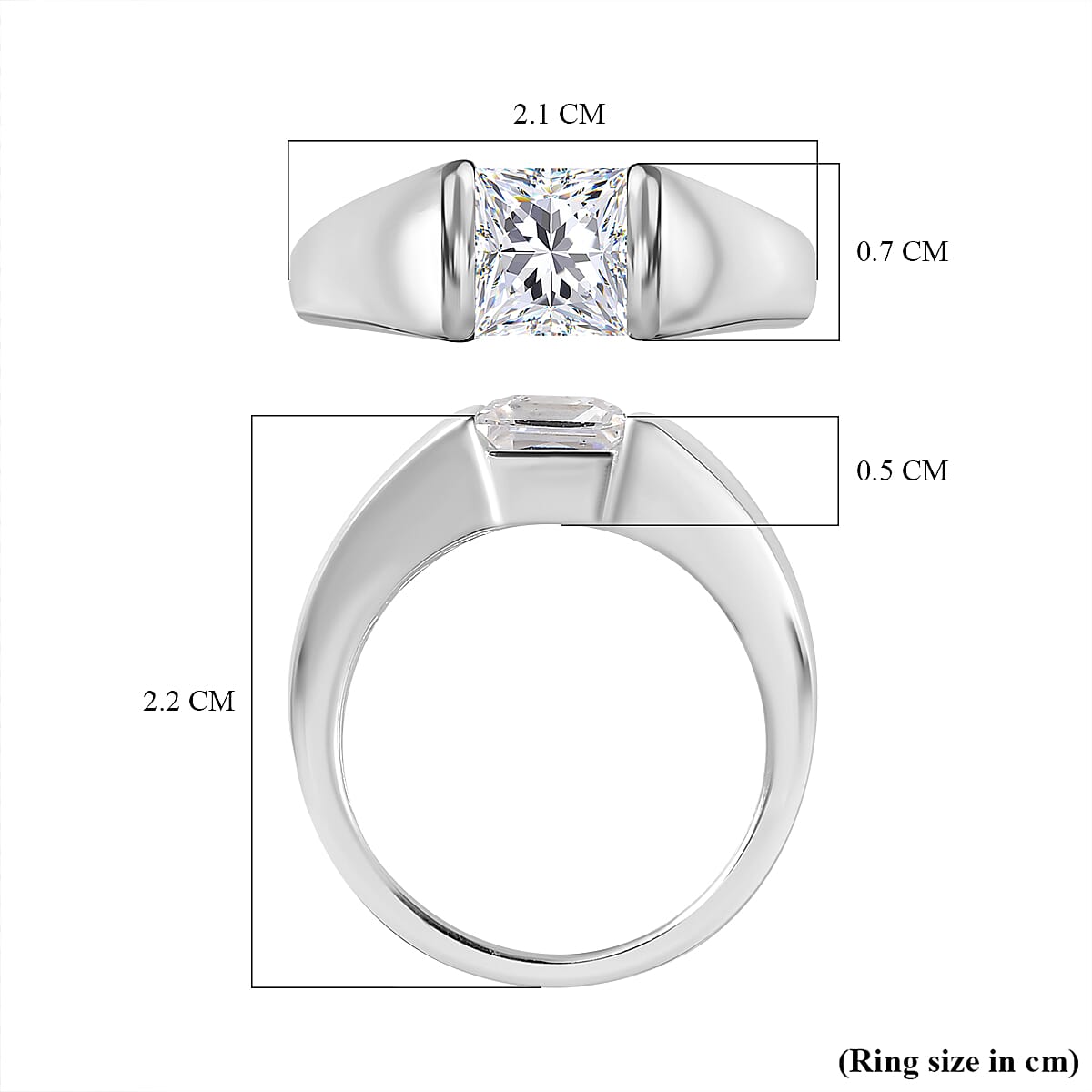 Finest CZ Signet Ring in Sterling Silver 2.24 Ct. 7195330 10