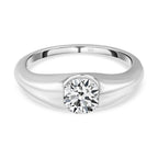 Simulated Diamond Ring in Sterling Silver