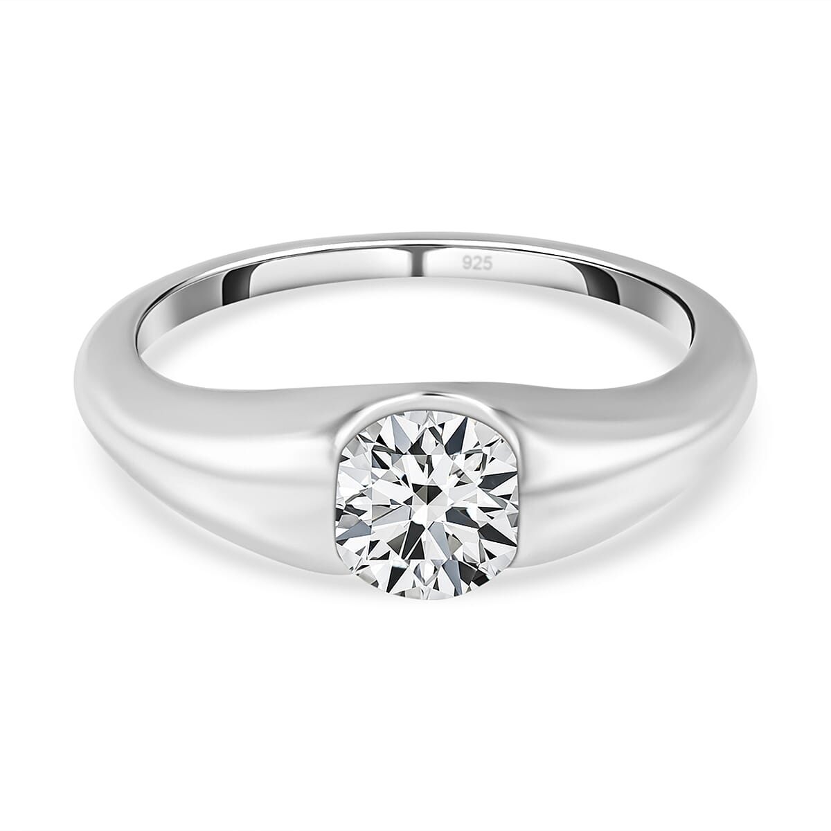 Simulated Diamond Ring in Sterling Silver 7252892 0