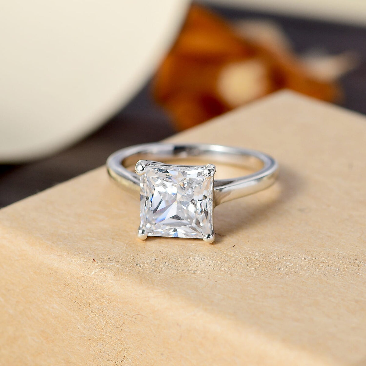 J Francis - SWAROVSKI ZIRCONIA Solitaire Ring in Rhodium Plated Sterling Silver 4.81 ct. 7863150 1