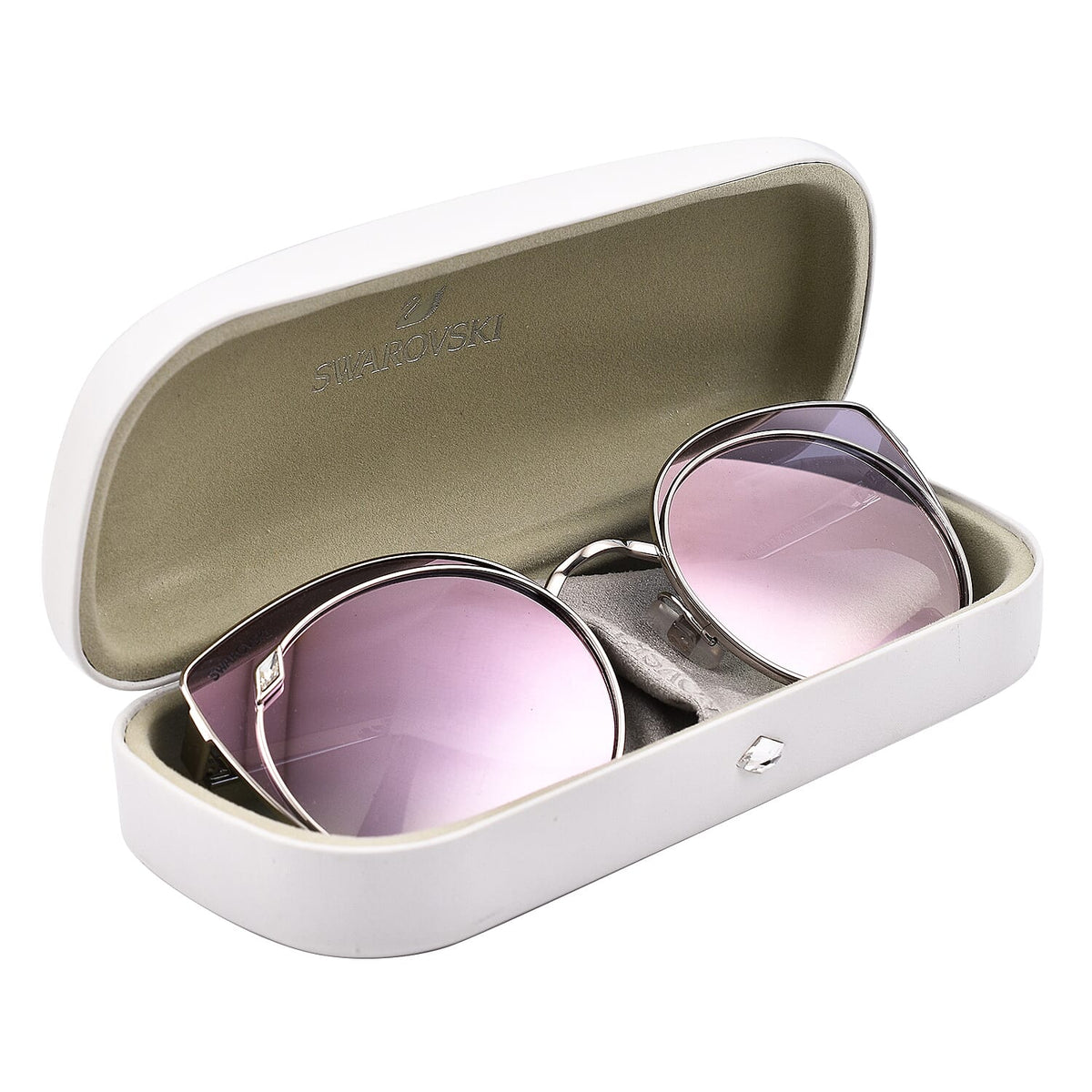 Finest CZ Women's Retro Rimless Metal Purple Sunglasses 6271213 5