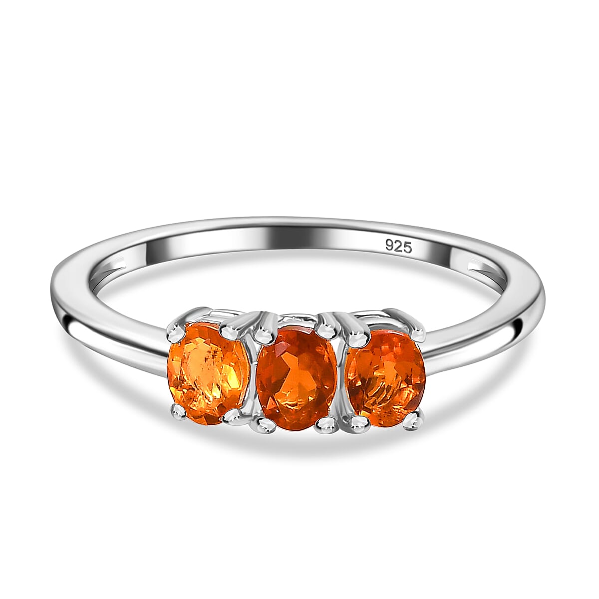 Fire Opal 3-Stone Ring  Sterling Silver, 0.363  Ct. 7832399 0