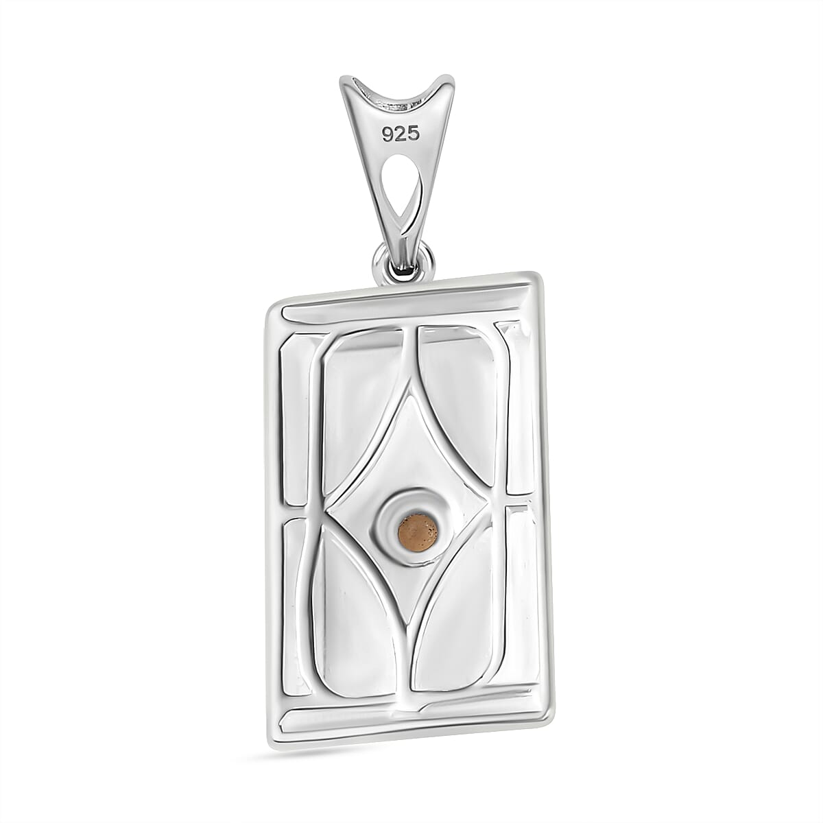 Fire Opal Ingot Bar Pendant in Sterling Silver 7832285 5