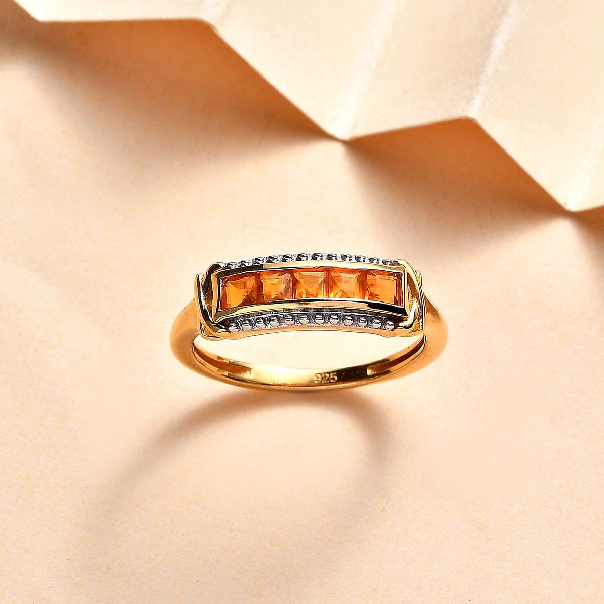 Fire Opal Ring in 14K Gold Overlay Sterling Silver 0.50 ct 7826667 2