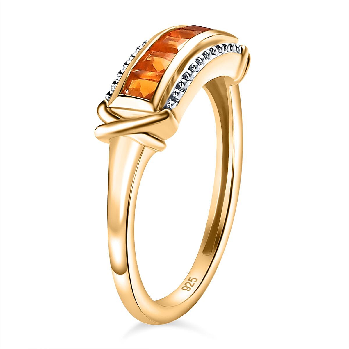 Fire Opal Ring in 14K Gold Overlay Sterling Silver 0.50 ct 7826667 4