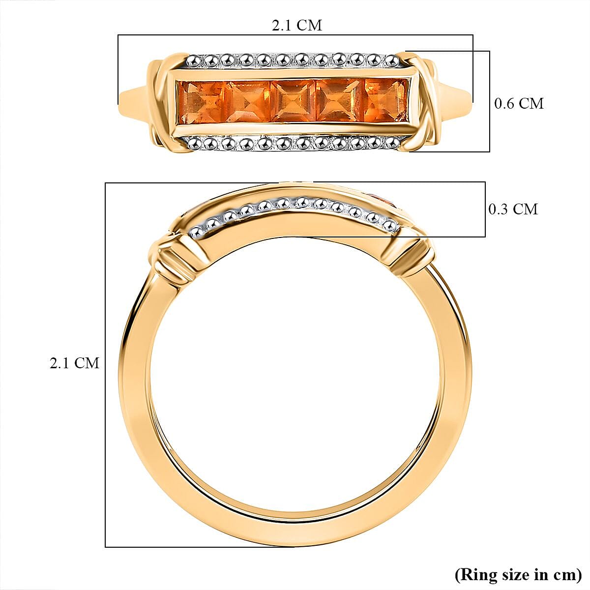 Fire Opal Ring in 14K Gold Overlay Sterling Silver 0.50 ct 7826667 6