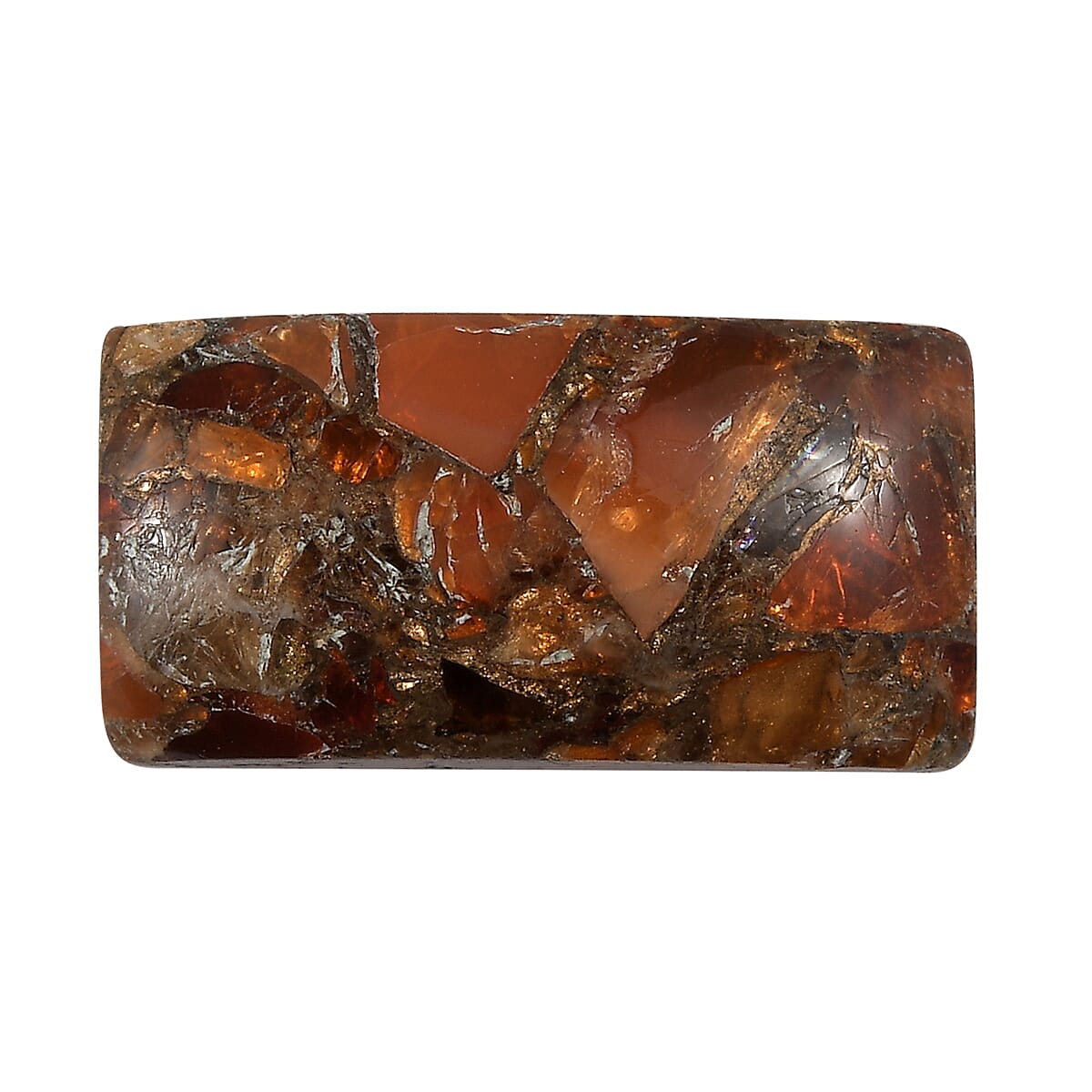 Fire Opal Matrix Loose Gemstone in Baguette Shape (14x7mm) 7827321 0