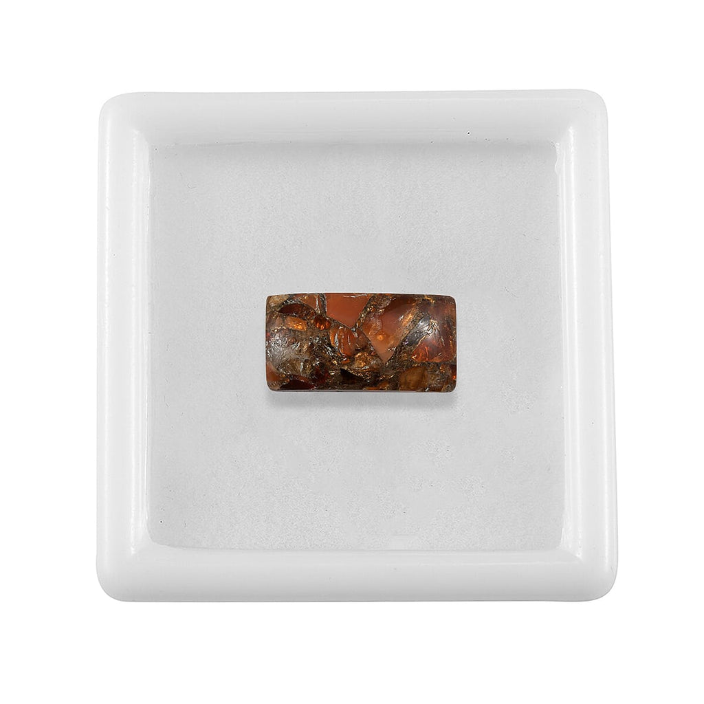 Fire Opal Matrix Baguette 14x7 mm