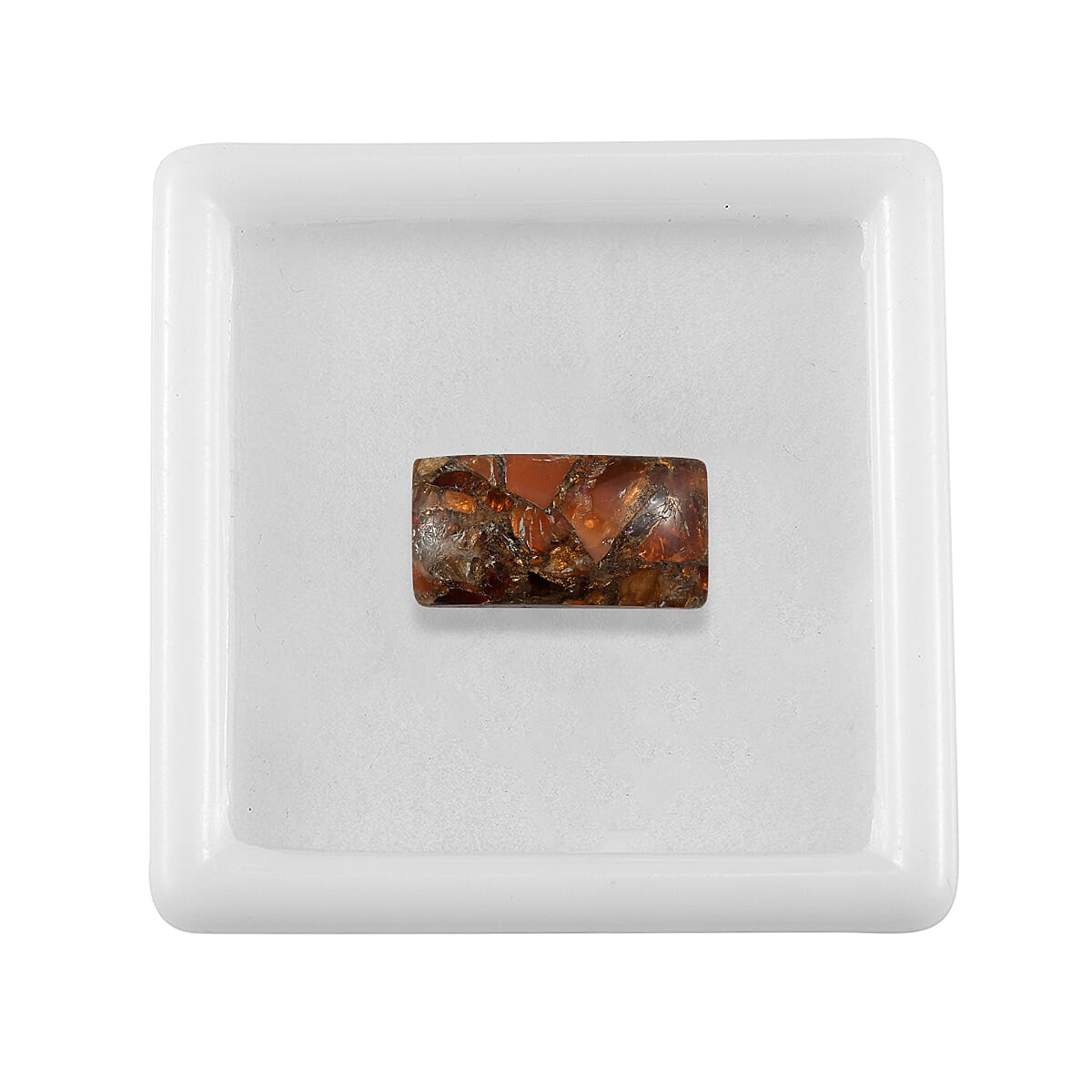 Fire Opal Matrix Loose Gemstone in Baguette Shape (14x7mm) 7827321 4