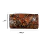 Fire Opal Matrix Baguette 14x7 mm