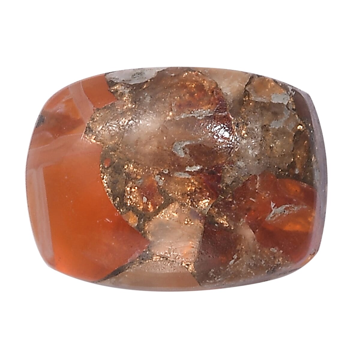 1.21 Ct.Fire Opal Matrix Loose Gemstone in Cushion Shape (8x6 mm) 8062474 0