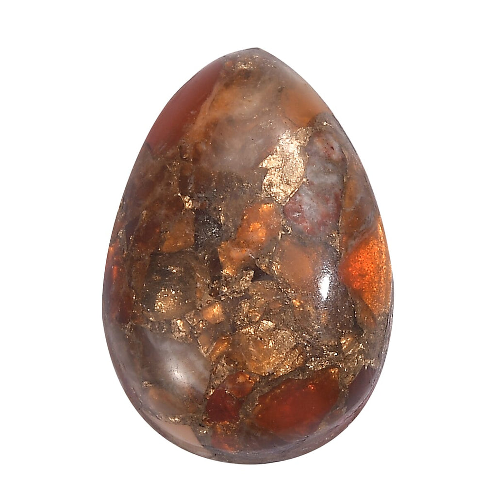 Fire Opal Matrix Pear Shape Gemstone 3.98 Ct. - 14x10 mm