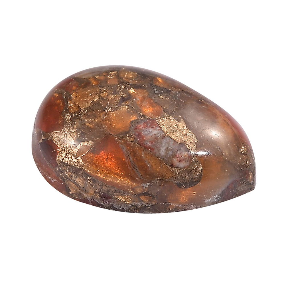 Fire Opal Matrix Pear Shape Gemstone 3.98 Ct. - 14x10 mm