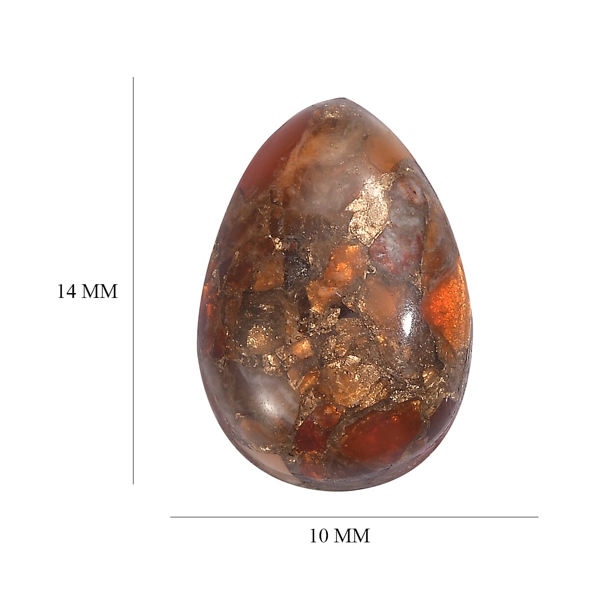 3.98 Ct. Fire Opal Matrix Loose Gemstone in Pear Shape (14x10 mm) 8062476 4