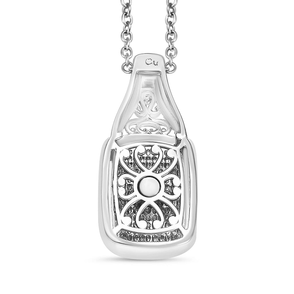 Fire Opal Matrix Pendant with Chain (Size 20) 8.00 Ct.