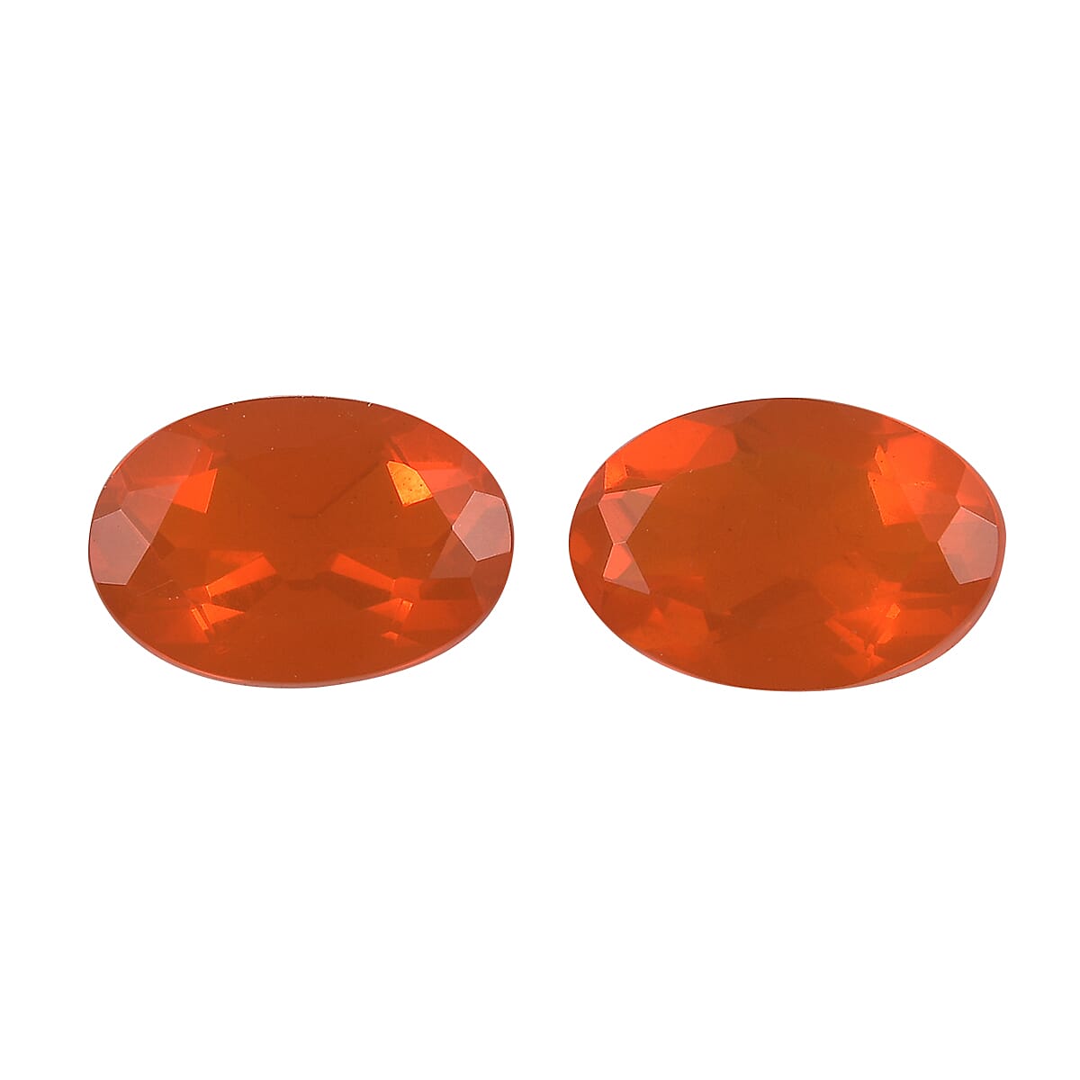 Set of 2 Fire Opal Loose Gemstones in Oval Shape (6x4mm) 7763330 0