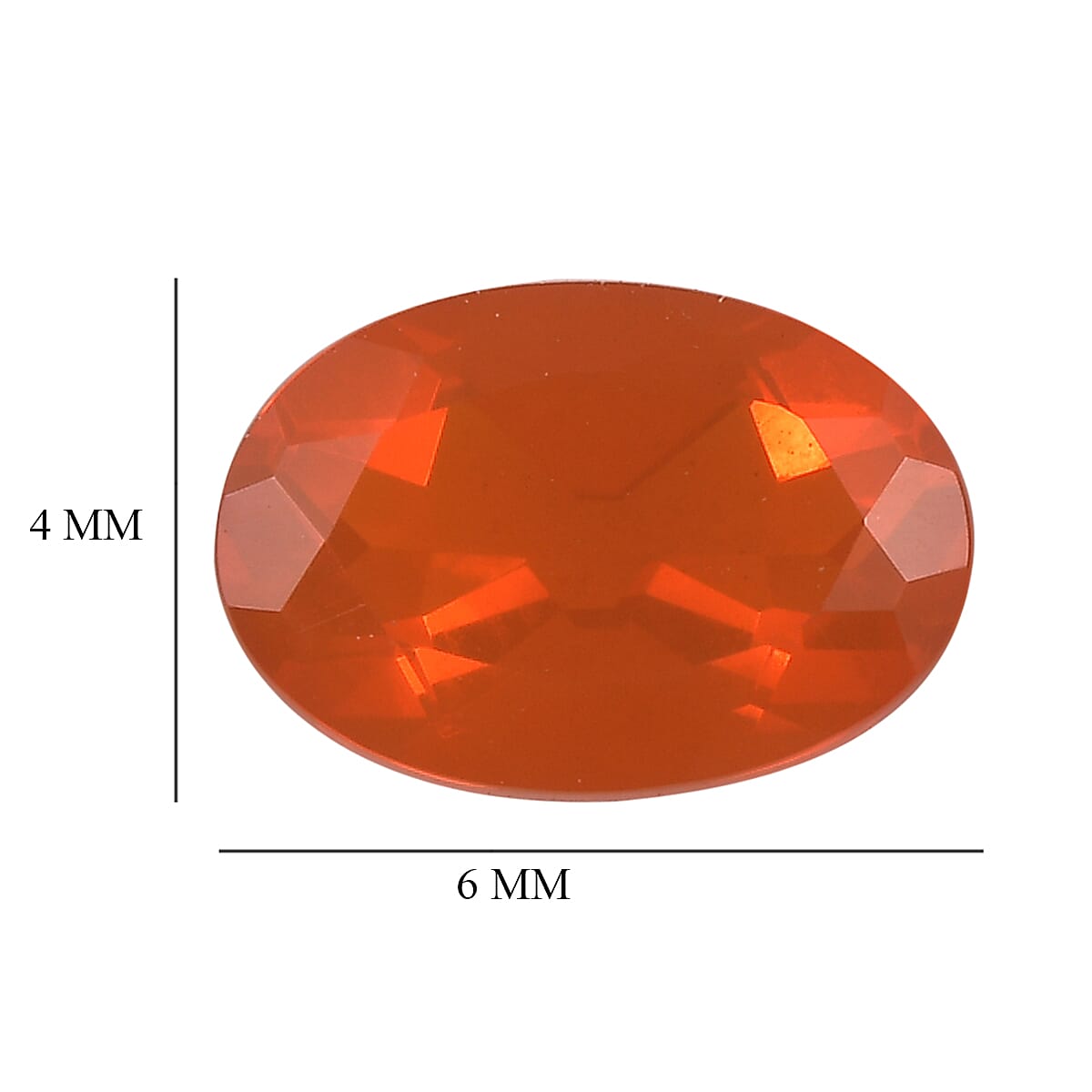 Set of 2 Fire Opal Loose Gemstones in Oval Shape (6x4mm) 7763330 4