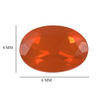 Fire Opal Oval 6x4 mm