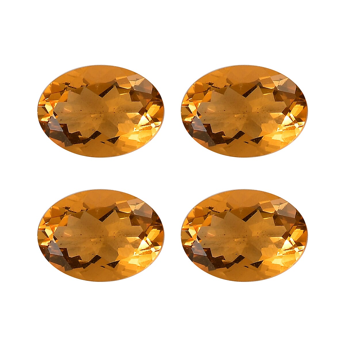 Set of 4 Fire Opal Loose Gemstones in Oval Shape (7x5mm) 7827285 0
