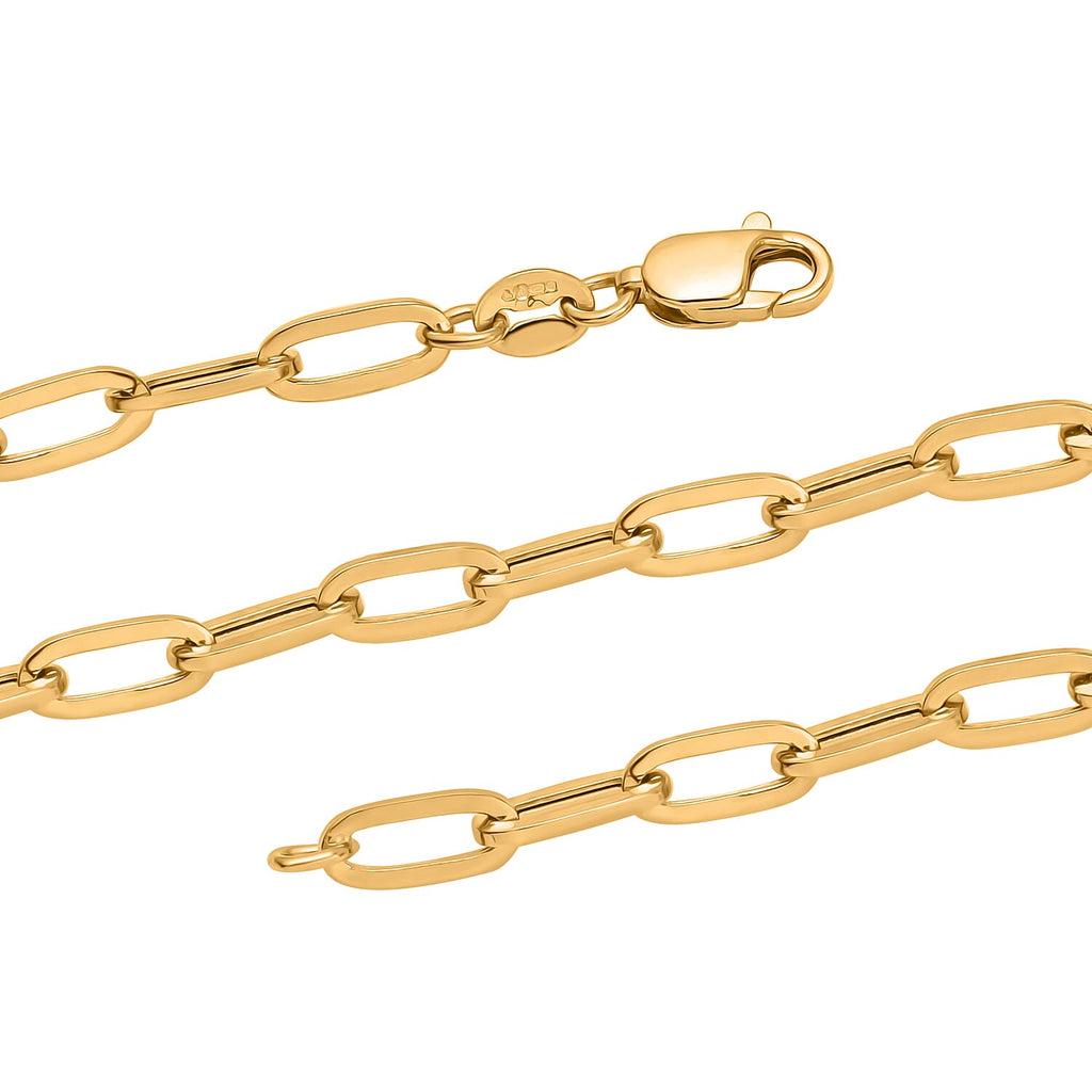 First Time Ever - 18K Yellow Gold Paperclip Necklace (Size - 18),  Gold Wt. 6.40 Gms
