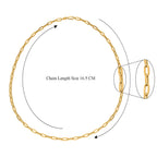 First Time Ever - 18K Yellow Gold Paperclip Necklace (Size - 18),  Gold Wt. 6.40 Gms