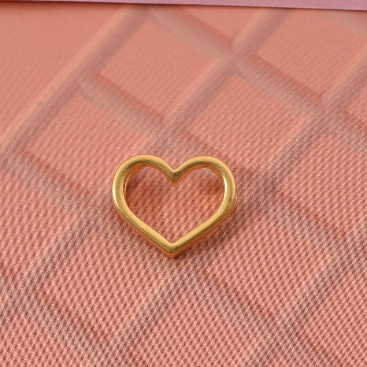 Broad Open Heart Pendant in 24k Yellow Gold (99.9% Pure) 7891841 2