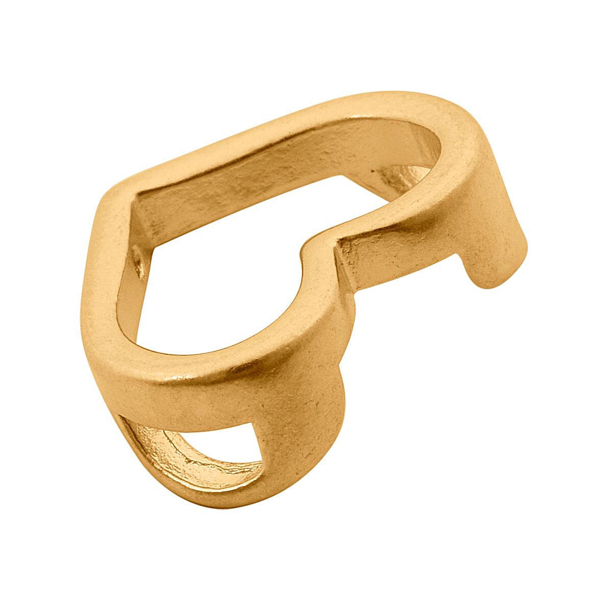 Broad Open Heart Pendant in 24k Yellow Gold (99.9% Pure) 7891841 4