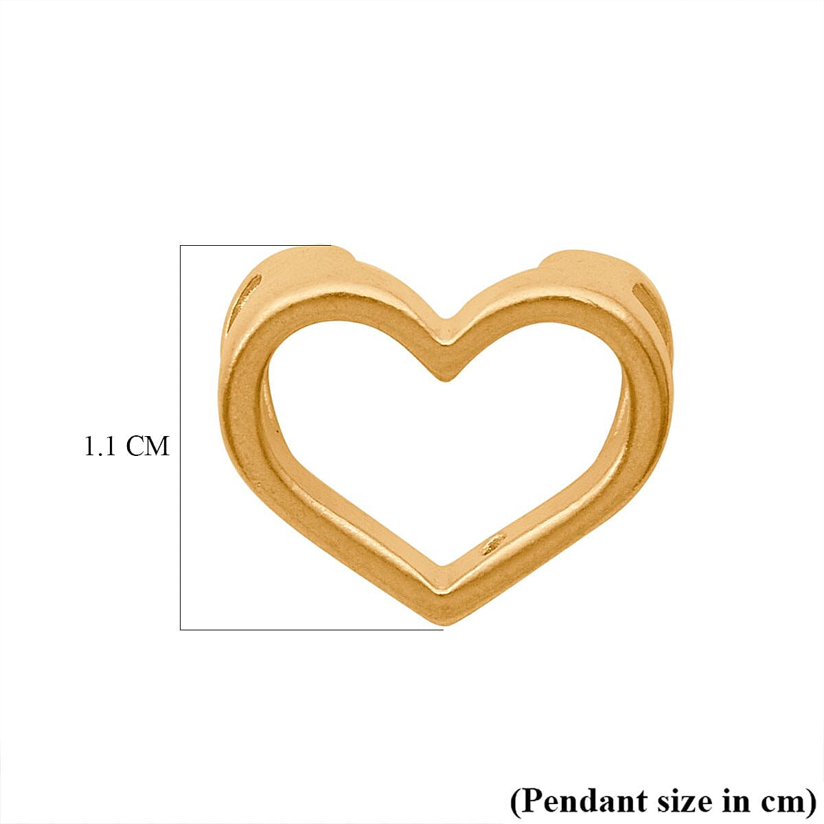 Broad Open Heart Pendant in 24k Yellow Gold (99.9% Pure) 7891841 6