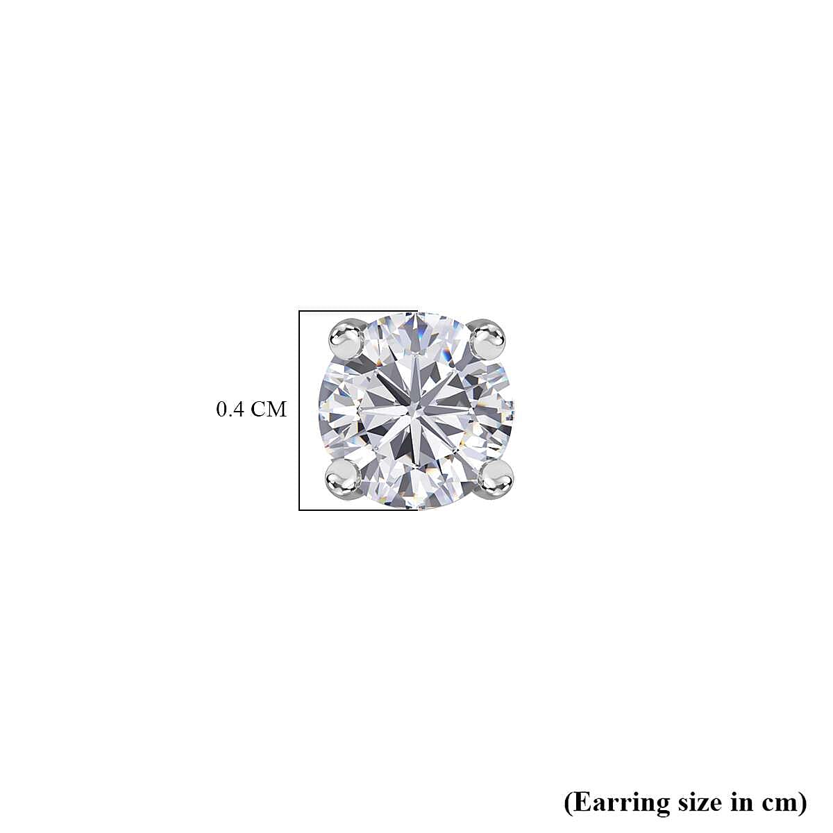 Moissanite Solitaire Stud Earrings in Sterling Silver 7847303 6