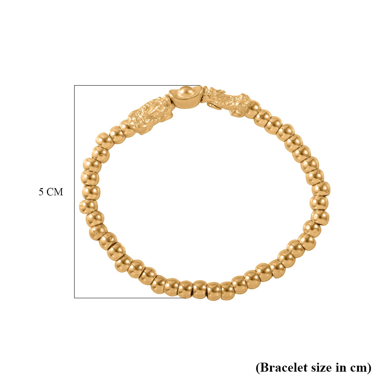 First Time Ever Pixiu Adjustable Bracelet in 24K Yellow Gold (Size - 7.5) 7805050 4