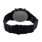 William Hunt Designer Watch with fully functional Chronograph Water Resistant Black Dial with Luminous Hour Markers and watch Hands with Black Metallic Strap