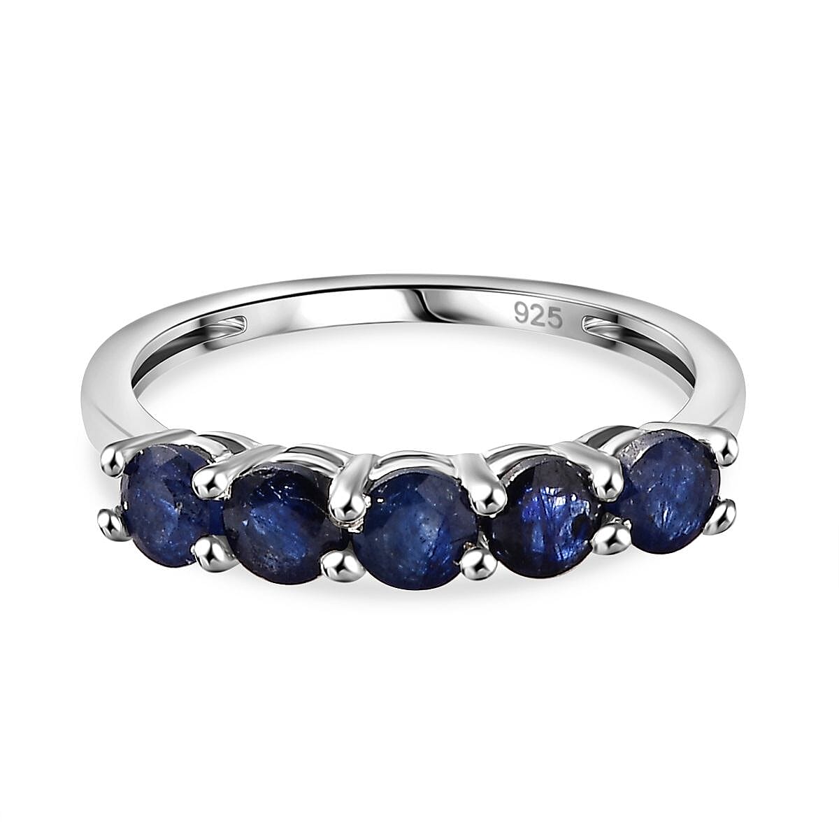 Blue Sapphire  Ring in Platinum Overlay Sterling Silver 1.480  Ct. 7795739 0