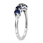 Blue Sapphire  Ring in Platinum Overlay Sterling Silver 1.480  Ct.