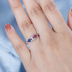 Fissure Filled Blue Sapphire ,  White Zircon  Solitaire Ring in Platinum Overlay Sterling Silver 0.90 ct  0.904  Ct.