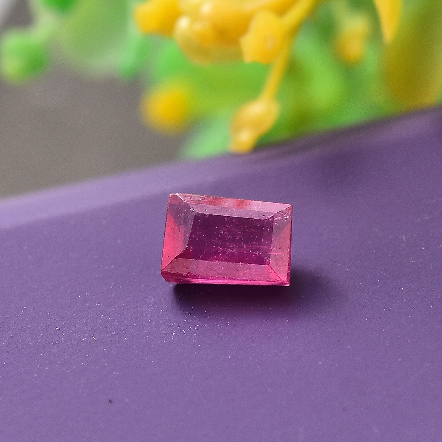 0.95 Ct. Fissure Filled Ruby Loose Gemstone in Baguette Shape 8062381 1